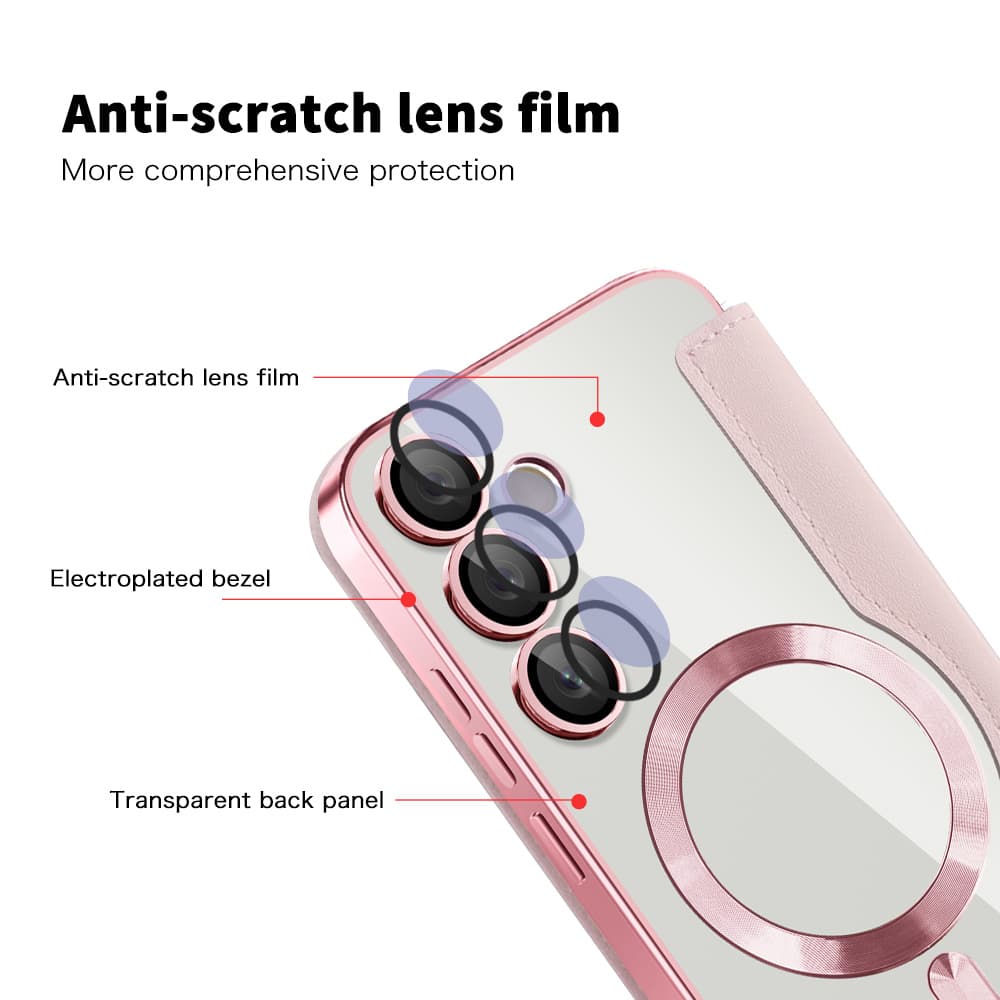 Pouzdro na knihu Techsuit SmartMag pro Samsung Galaxy S24 Plus růžové - náhled 3