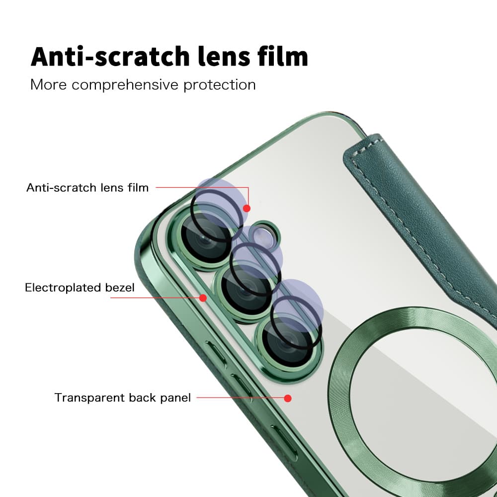 Pouzdro na knihu Techsuit SmartMag pro Samsung Galaxy S25 Plus zelené - náhled 3