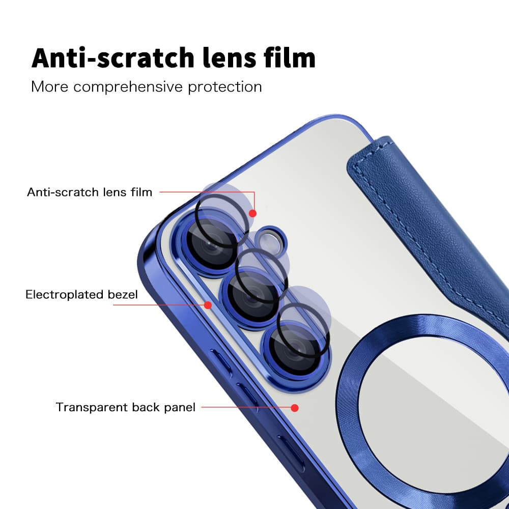 Pouzdro na knihu Techsuit SmartMag Samsung Galaxy S25 Plus modré - náhled 3
