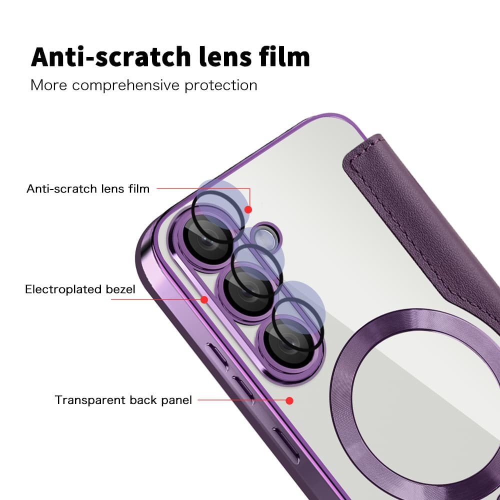 Pouzdro na knihu Techsuit SmartMag Samsung Galaxy S25 Plus fialové - náhled 3