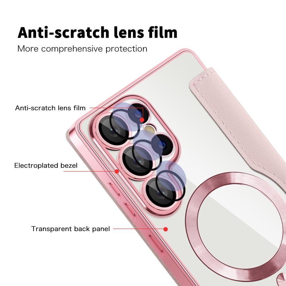 Pouzdro na knihu Techsuit SmartMag pro Samsung Galaxy S25 Ultra růžové - náhled 3