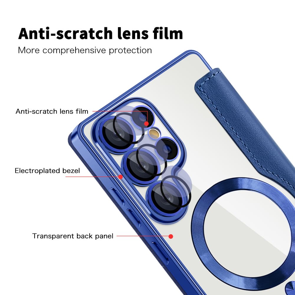 Pouzdro na knihu Techsuit SmartMag pro Samsung Galaxy S25 Ultra modré - náhled 3
