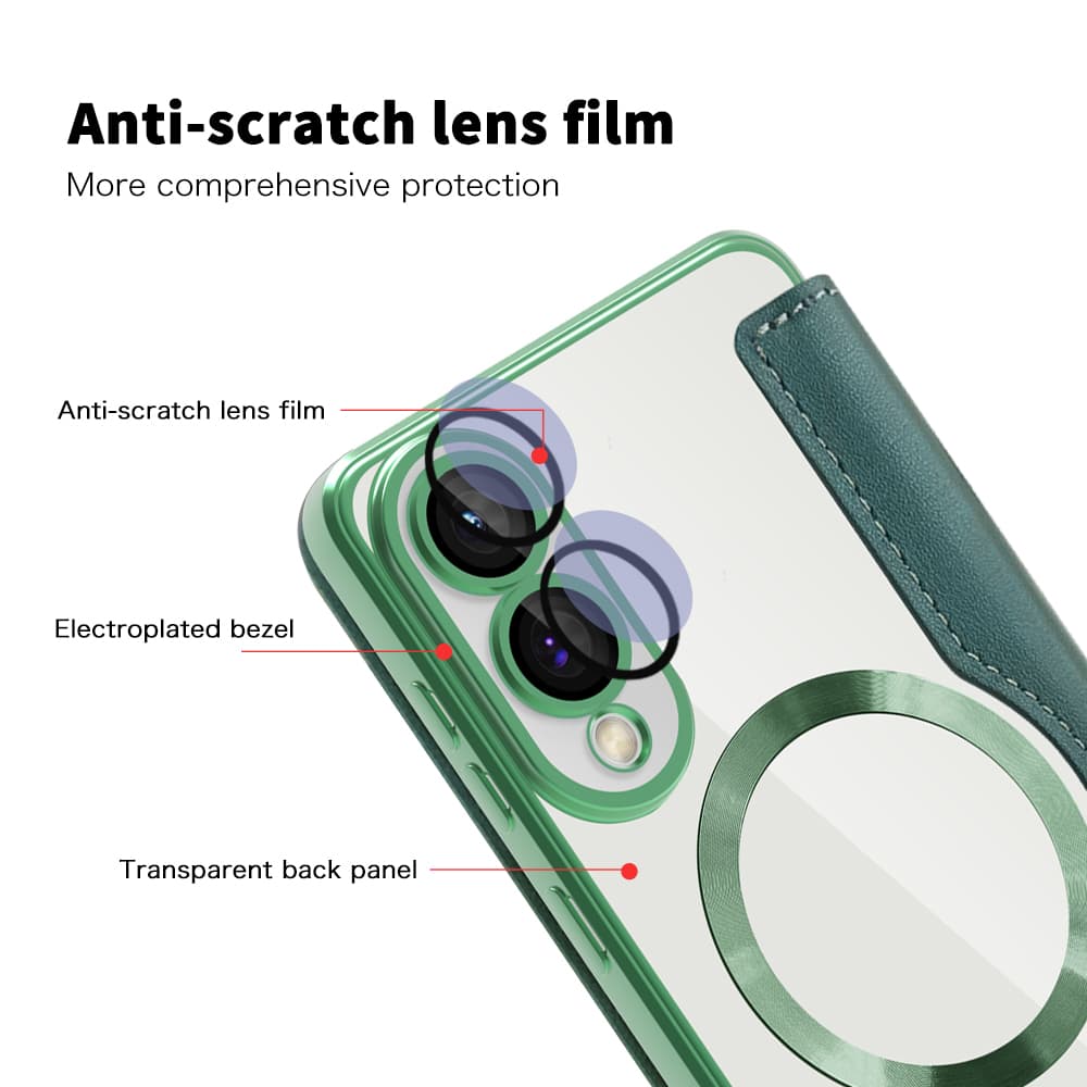 Pouzdro na knihu Techsuit SmartMag pro Samsung Galaxy S25 Edge zelené - náhled 3