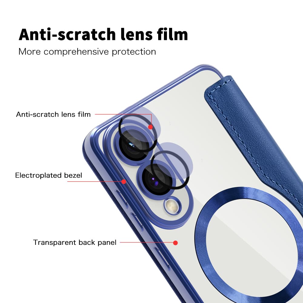 Pouzdro na knihu Techsuit SmartMag Samsung Galaxy S25 Edge modré - náhled 3