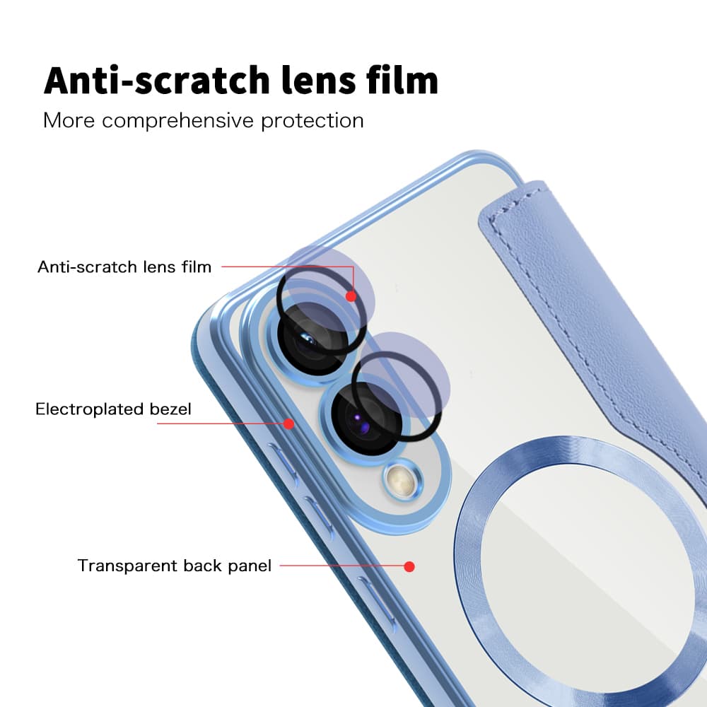 Pouzdro na knihu Techsuit SmartMag pro Samsung Galaxy S25 Edge světle modré - náhled 3