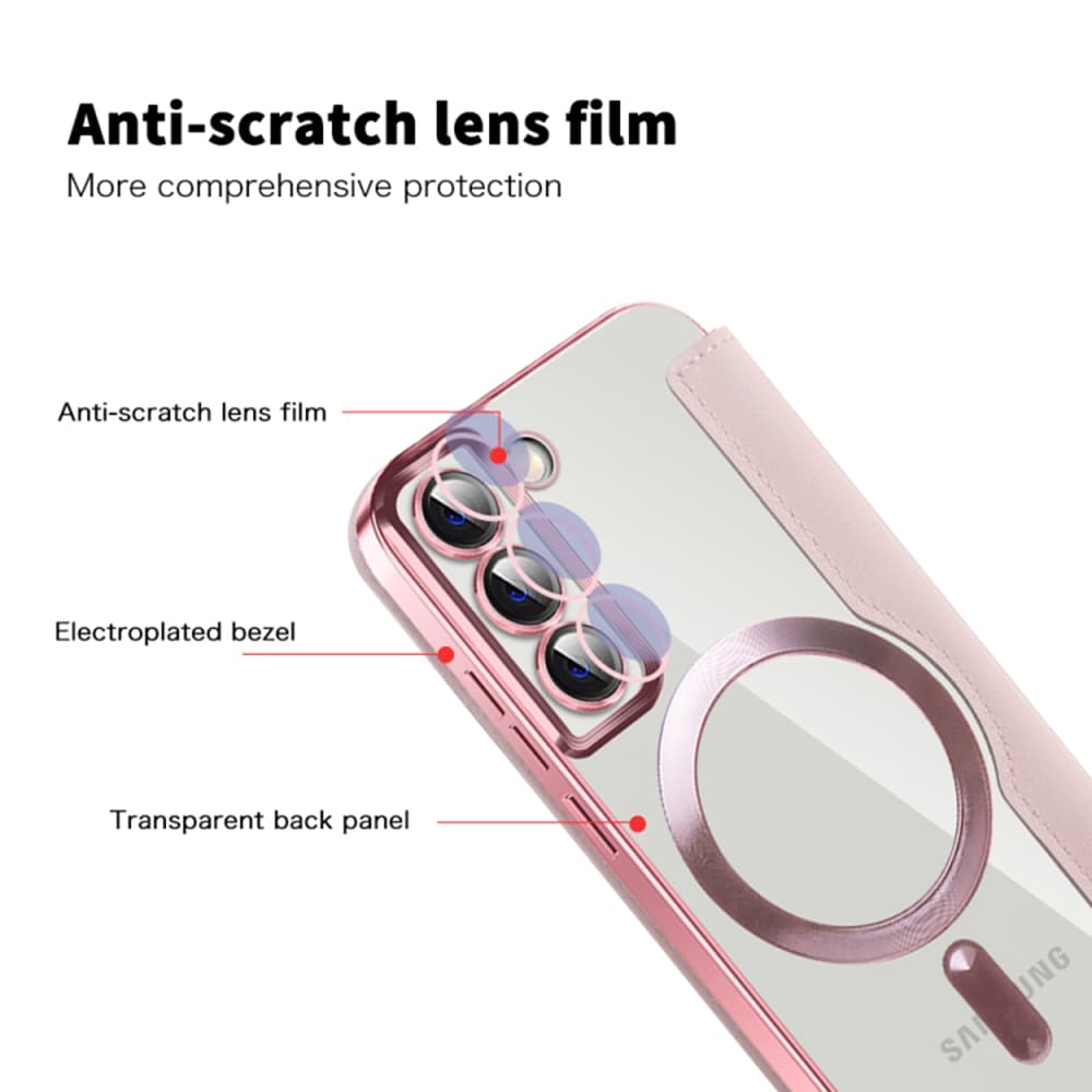 Pouzdro Techsuit SmartMag Book pro Samsung Galaxy S22 Plus 5G růžové - náhled 3