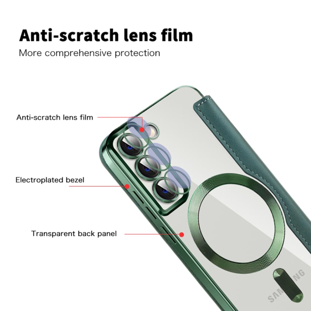 Pouzdro na knihu Techsuit SmartMag pro Samsung Galaxy S22 Plus 5G zelené - náhled 3