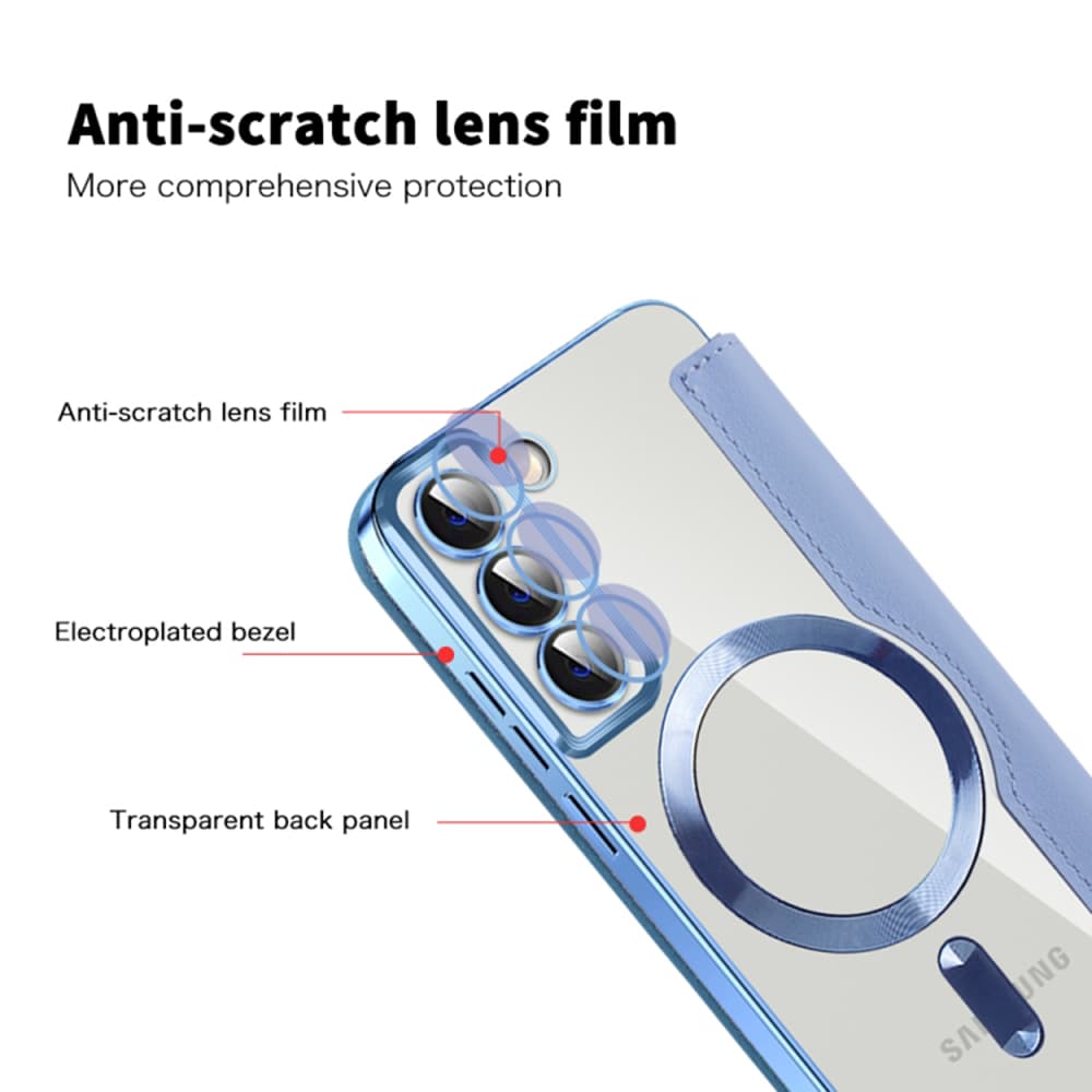 Pouzdro na knihu Techsuit SmartMag pro Samsung Galaxy S22 Plus 5G světle modré - náhled 3