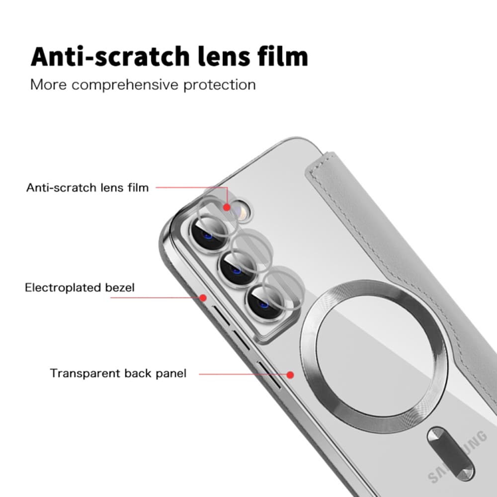Pouzdro na knihu Techsuit SmartMag pro Samsung Galaxy S22 Plus 5G šedé - náhled 3