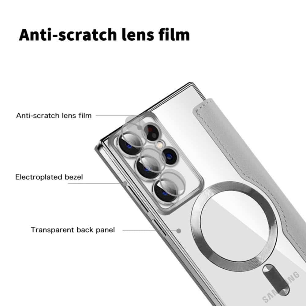 Pouzdro na knihu Techsuit SmartMag pro Samsung Galaxy S22 Ultra 5G šedé - náhled 3