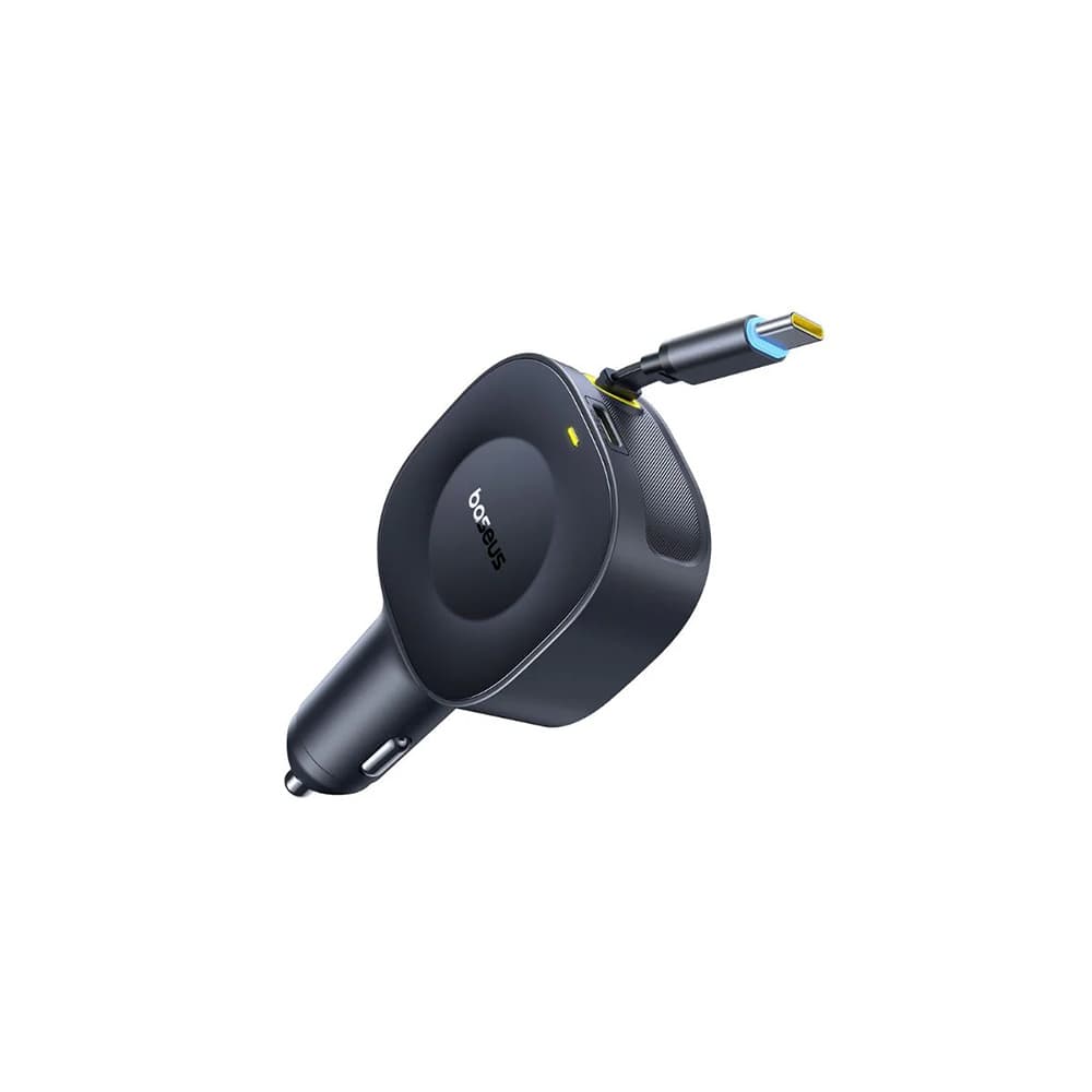 Baseus Car Charger PrimeTrip VR2 s navíjecím kabelem 2 x Type-C 30W černý - náhled 3