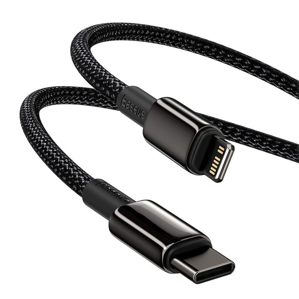 Baseus Data Cable Tungsten Gold Type-C na Lightning 20W 2m černá - náhled 3