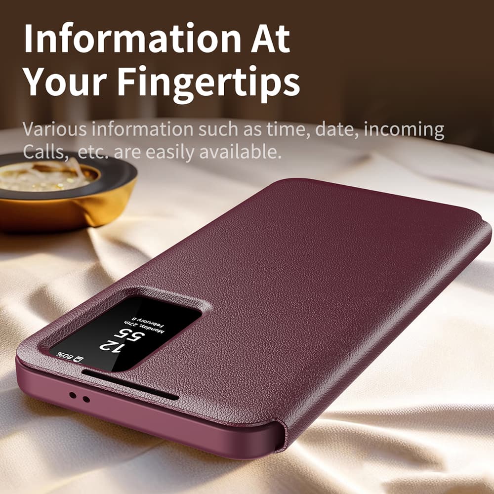 Techsuit SmartView Series pro Samsung Galaxy S24 Ultra červená - náhled 3