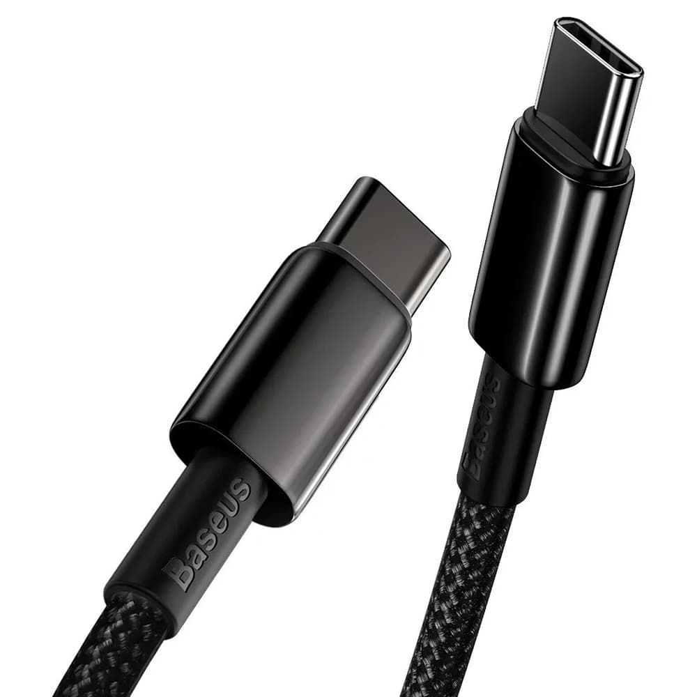 Baseus Data Cable Tungsten Gold Type-C na Type-C Rychlé nabíjení 100W 2m černá - náhled 3
