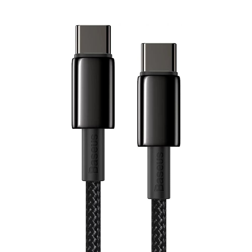 Baseus Data Cable Tungsten Gold CATWJ-01 Type-C na Type-C Rychlé nabíjení 100W 1m černá - náhled 3