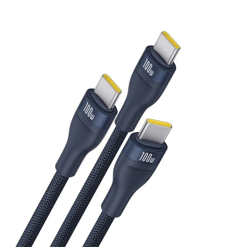 Baseus Data Cable Flash Series 3 USB-C na 3x Type-C 1.5m modrá - náhled 3