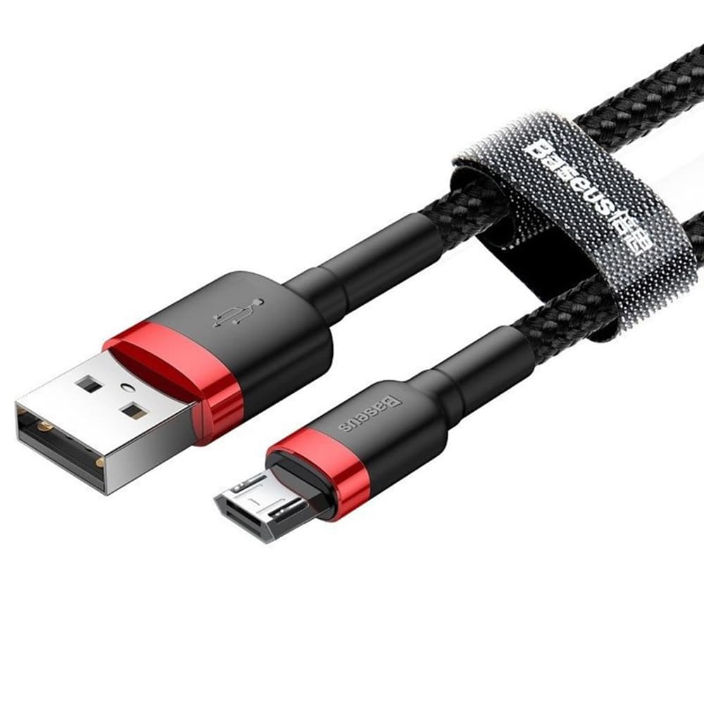 Baseus Data Cable Cafule CAMKLF-H91 USB na Micro-USB 2A 3m černá červená - náhled 3