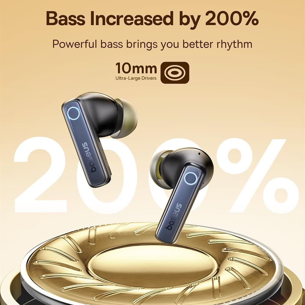 Baseus Wireless Earbuds Bowie 35 černé Bluetooth V5.3 6-Mic ENC IPX4 - náhled 3