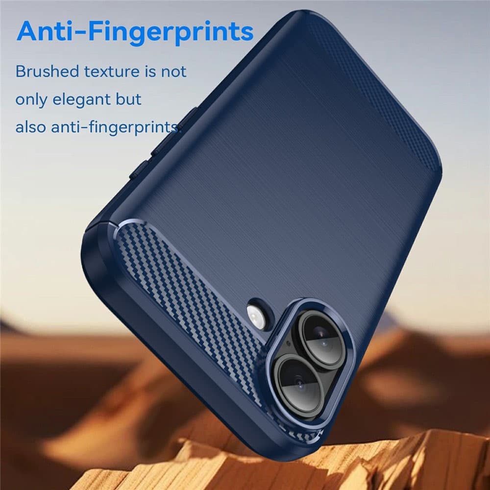 Techsuit Carbon Silicone pro iPhone 17 modrý - náhled 3