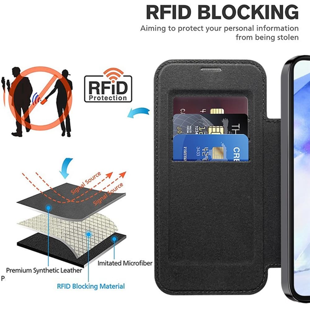 Pouzdro na knihu Techsuit SmartMag pro Samsung Galaxy A55 5G černé - náhled 3