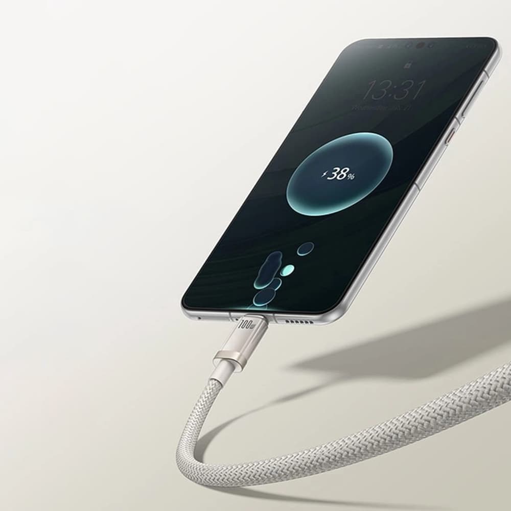 Baseus Data Cable Titanium USB na Type-C 100W Rychlé nabíjení 2m Stříbrná - náhled 3
