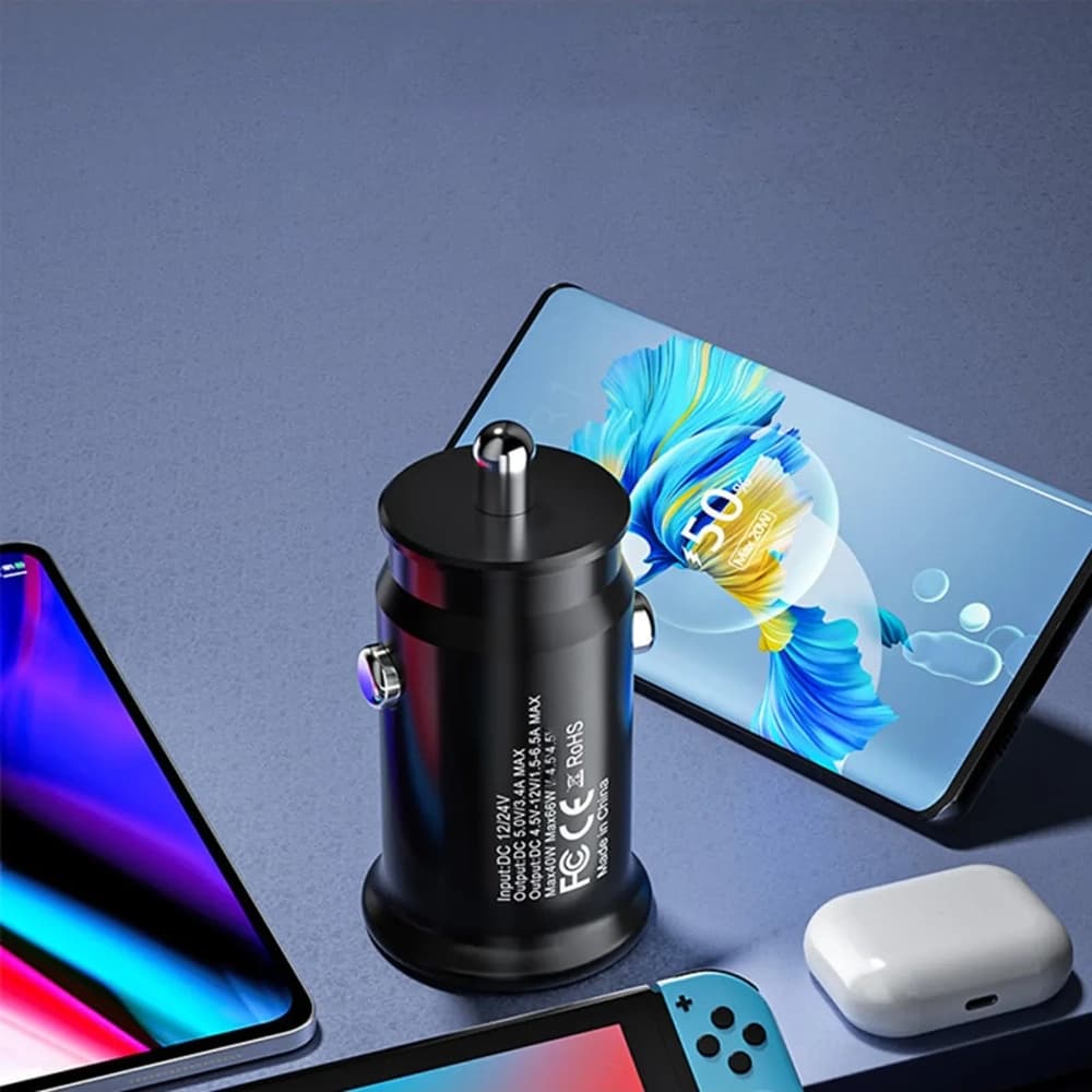 Techsuit Premium nabíječka do auta MiniFuseX (C4) černá - náhled 3