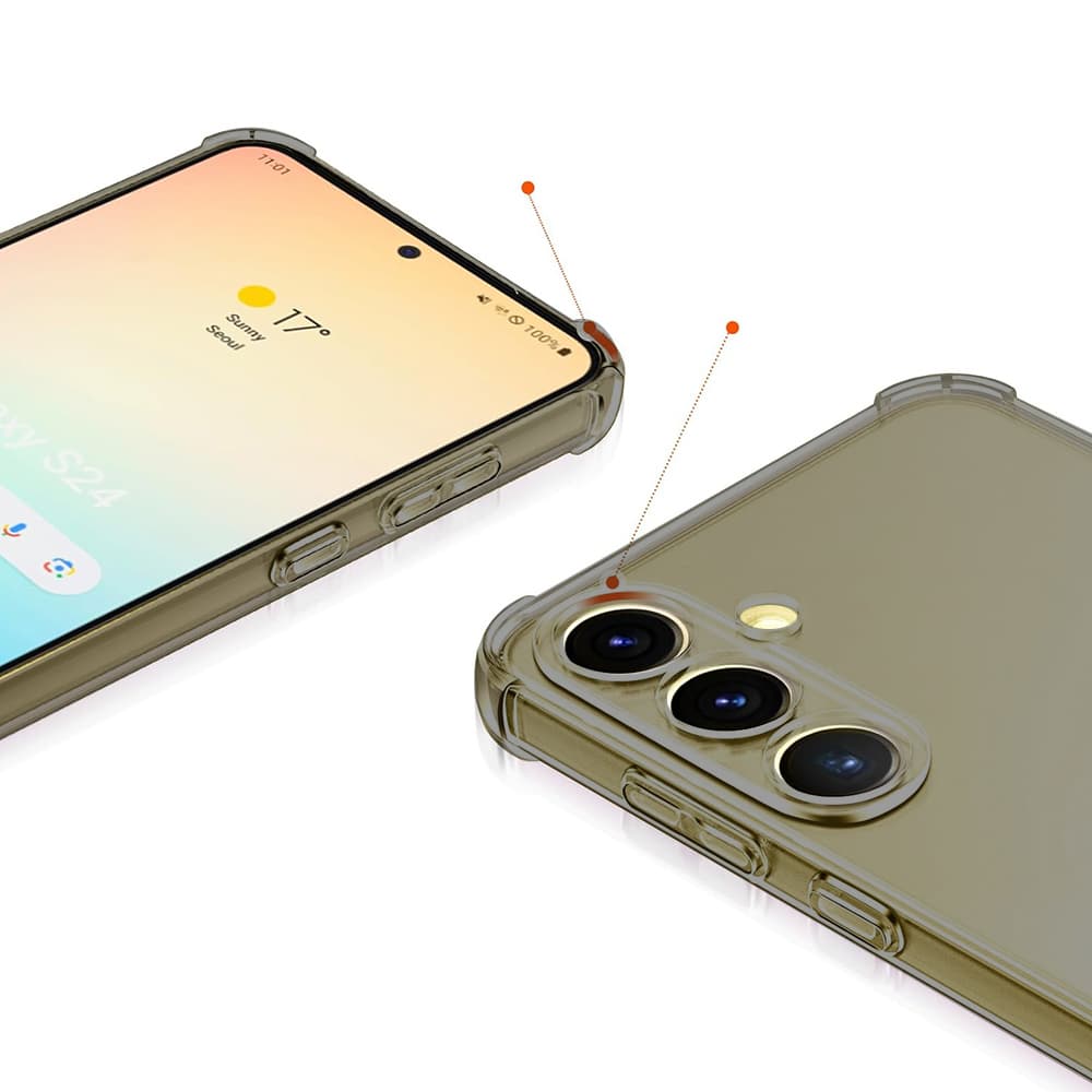 Techsuit Shockproof průhledný silikon MagSafe Samsung Galaxy S25 Ultra kouřově černá - náhled 3