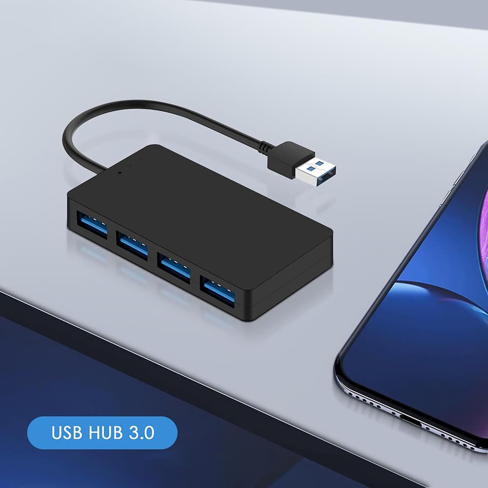 Techsuit Docking Station QuantumNode 4 v 1 H15 USB na 4x USB 3.0 ABS černá - náhled 3