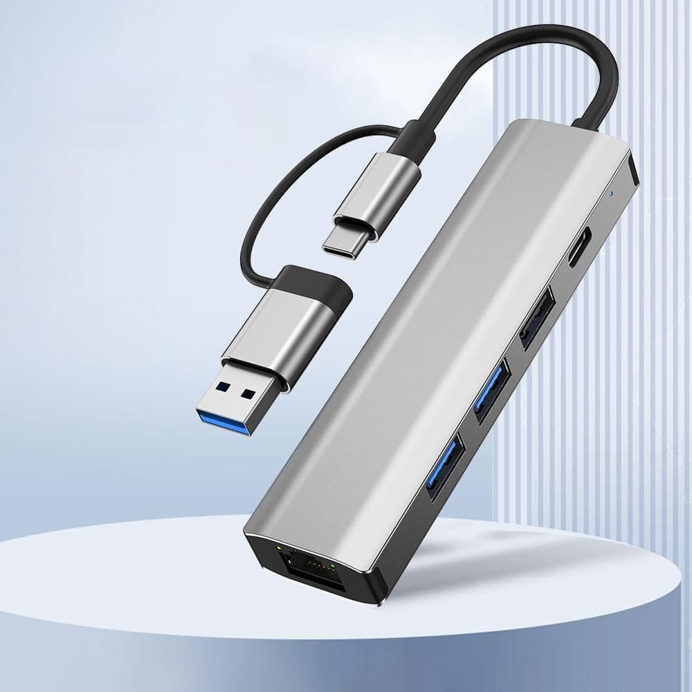 Techsuit Docking Station BoostNetLink 5v1 (H3) USB Type-C šedá - náhled 3