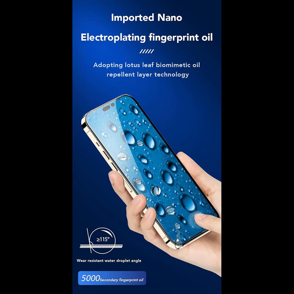 ANANK 2.5D 5X zesílené CG sklo iPhone 16 černé - náhled 3