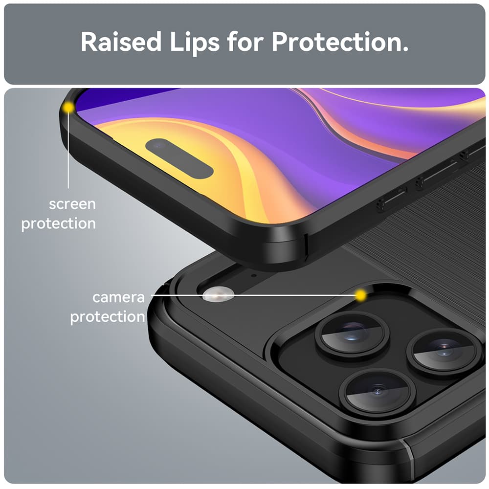 Pouzdro Techsuit Carbon Silicone pro iPhone 17 Pro černé - náhled 3