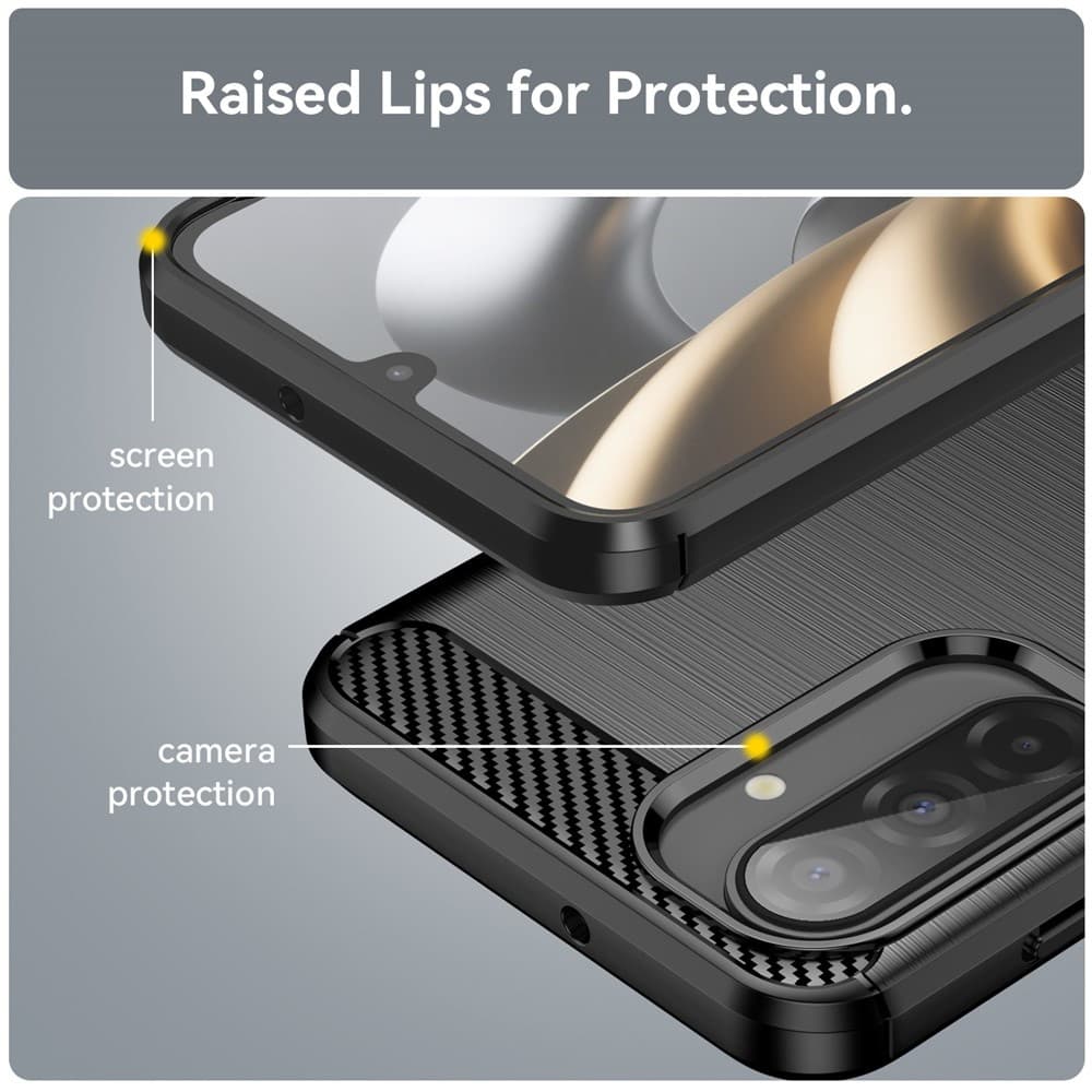 Techsuit Carbon Silicone pro Samsung Galaxy A17 5G A17 4G černý - náhled 3
