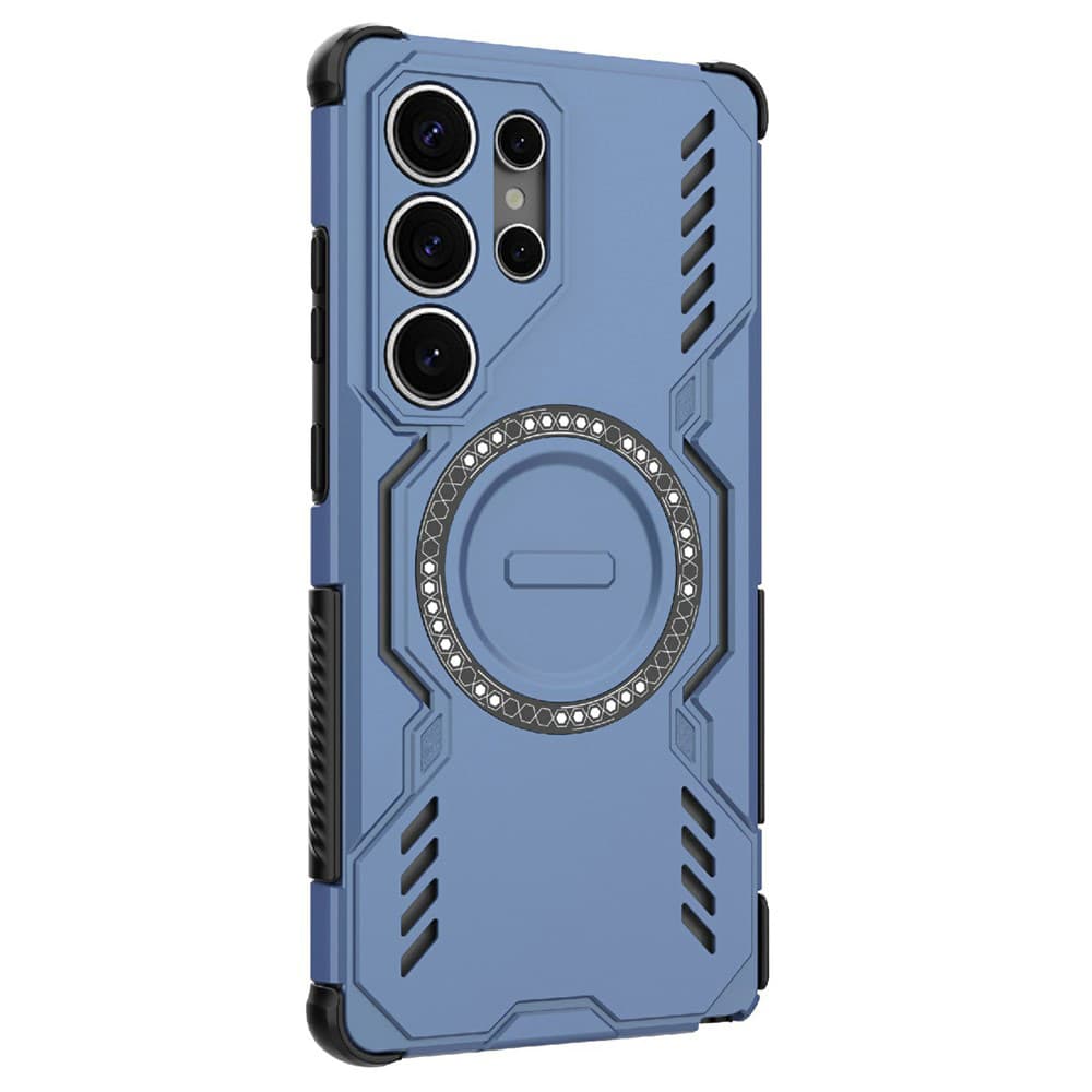 Pouzdro Techsuit ArmorMag pro Samsung Galaxy S25 Ultra modré - náhled 3