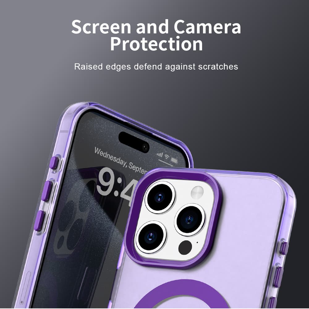 Techsuit CandyCase MagSafe pro iPhone 15 Pro fialová - náhled 3