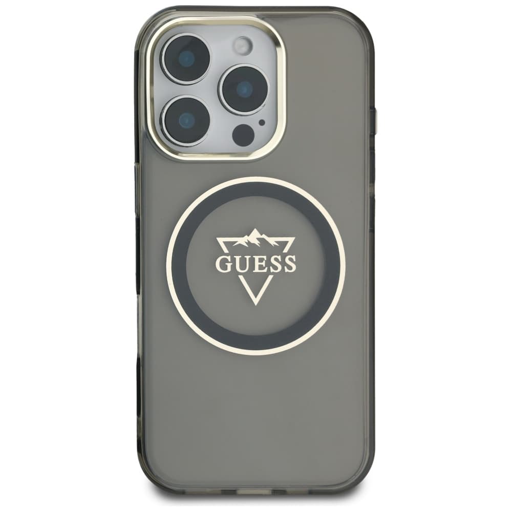 Guess IML Metal Mountain Logo MagSafe iPhone 16 Pro Max černý - náhled 3
