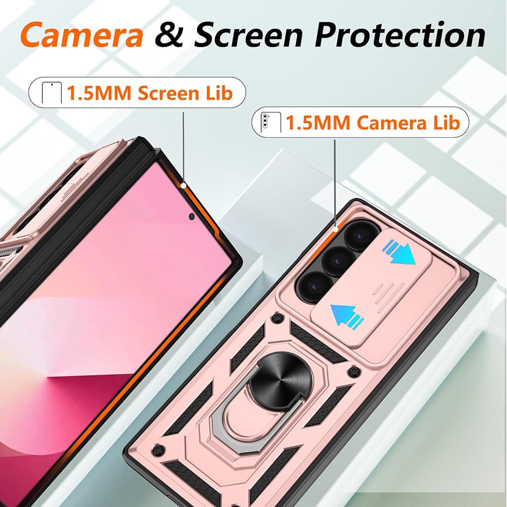 Techsuit CamShield Series Samsung Galaxy Z Fold6 Rose Gold - náhled 3