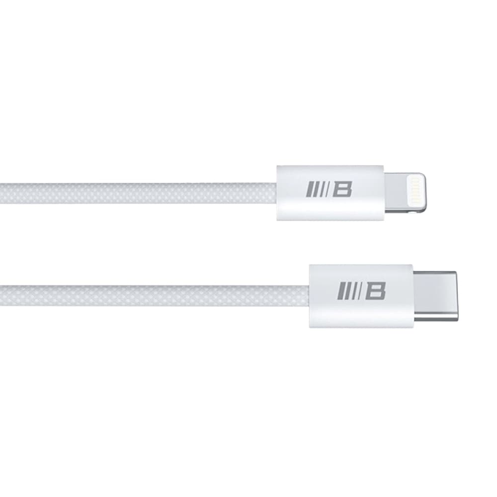 Blueo Datový kabel Type-C na Lightning Rychlé nabíjení Pletený 1.2m Bílý - náhled 3