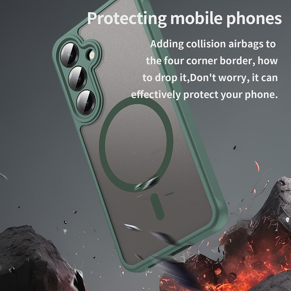 Techsuit HaloFrost II MagSafe pro Samsung Galaxy S25 FE zelené - náhled 3