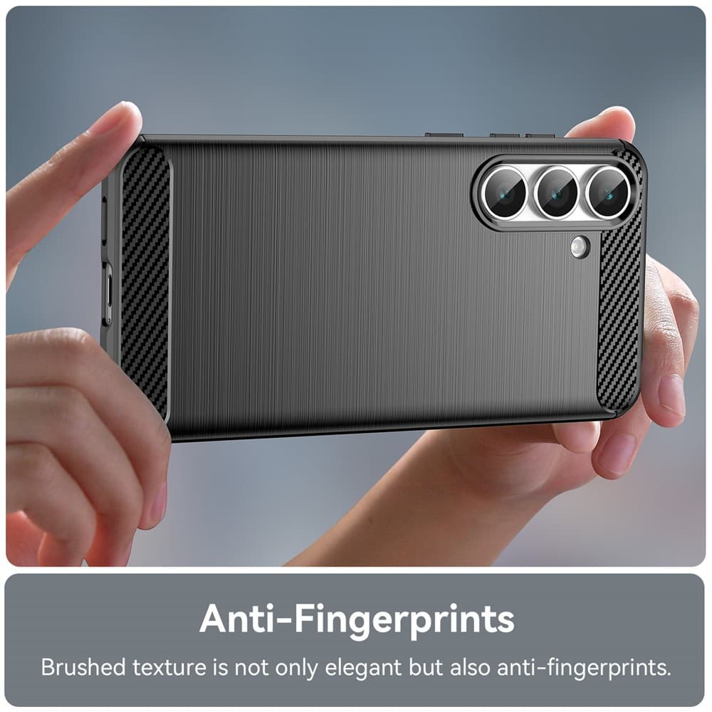 Techsuit Carbon Silicone pro Samsung Galaxy S25 FE černý - náhled 3