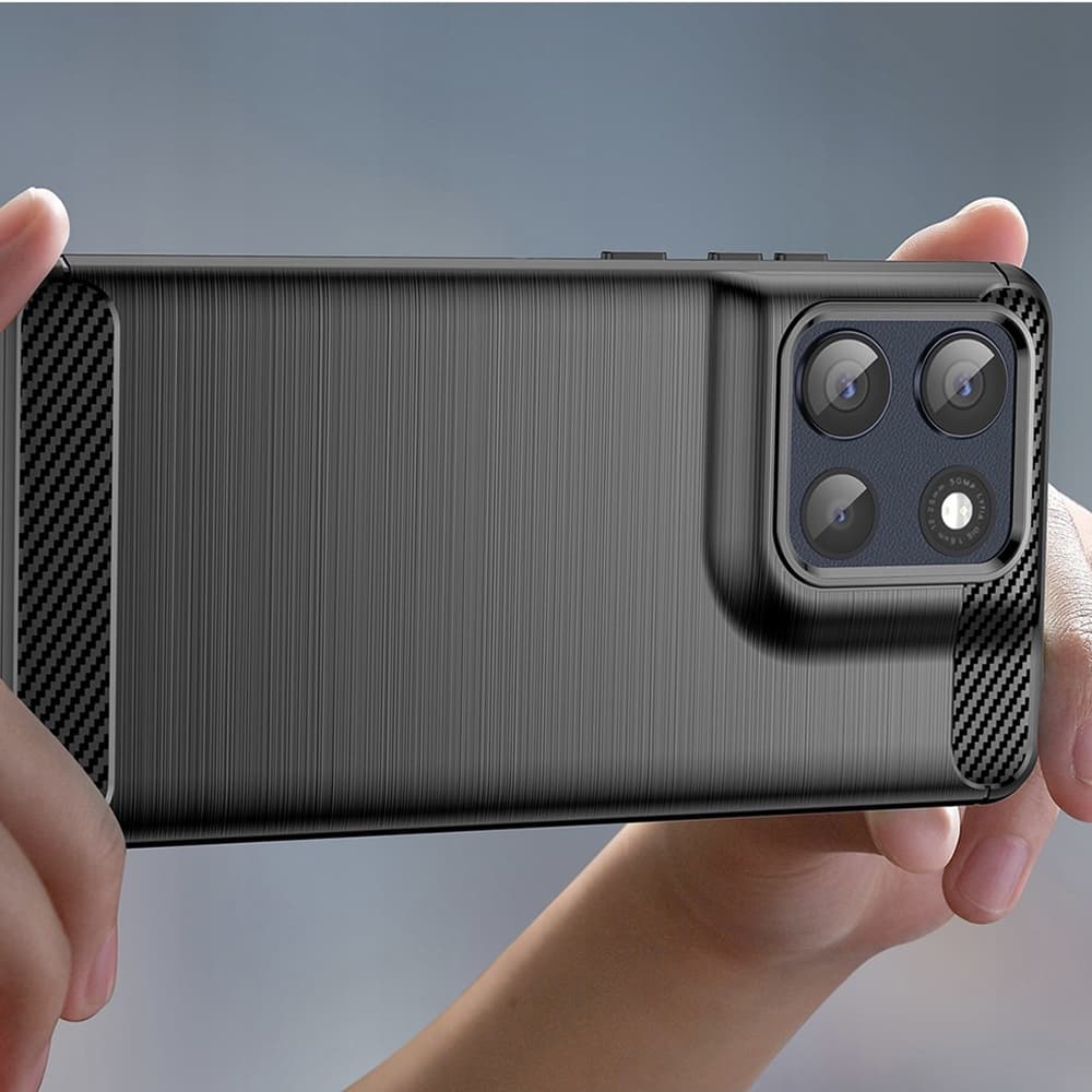 Pouzdro Techsuit Carbon Silicone pro Motorola Moto G86 černé - náhled 3
