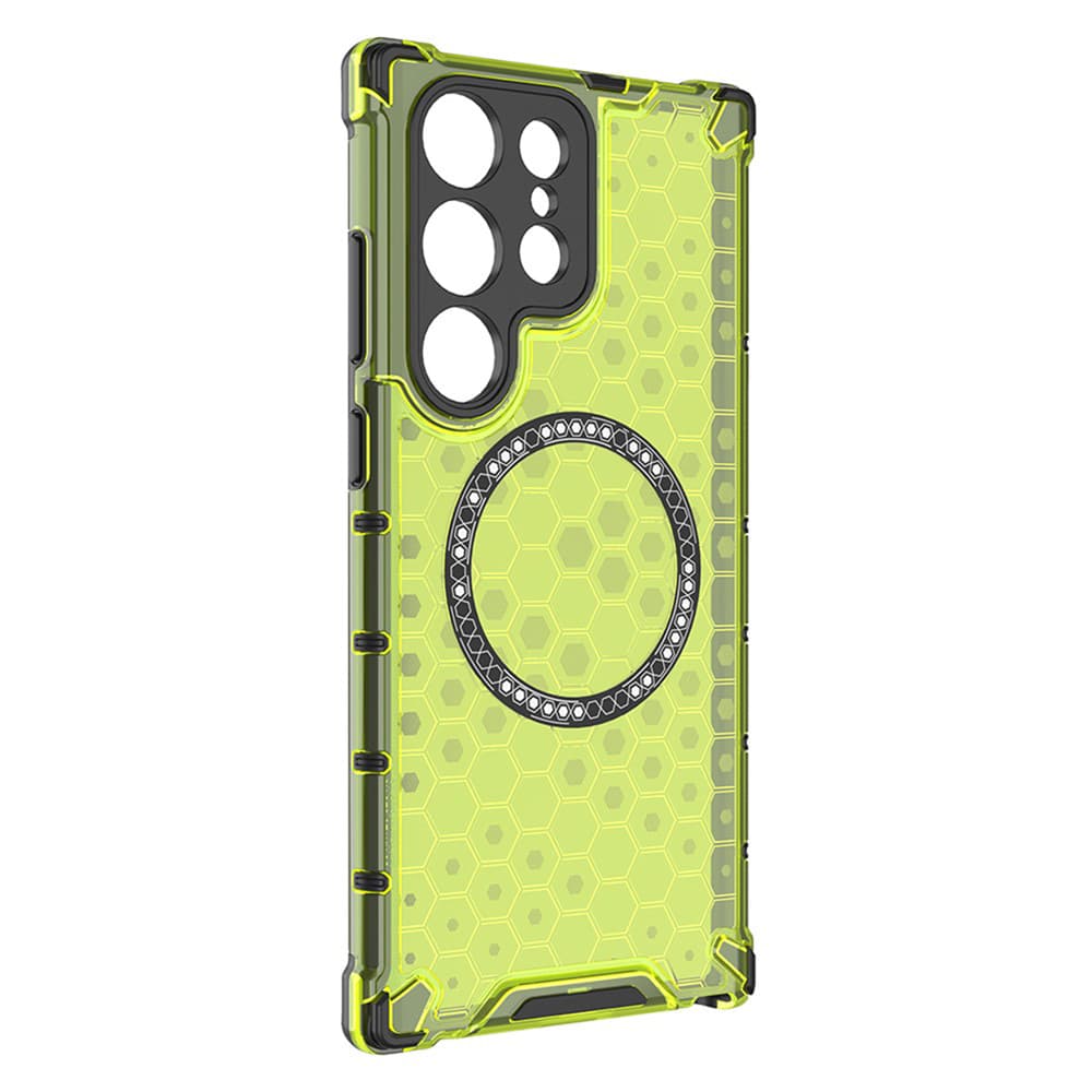 Techsuit - HoneyComb Shield MagSafe - Samsung Galaxy S25 Ultra - limetkově zelená - náhled 3