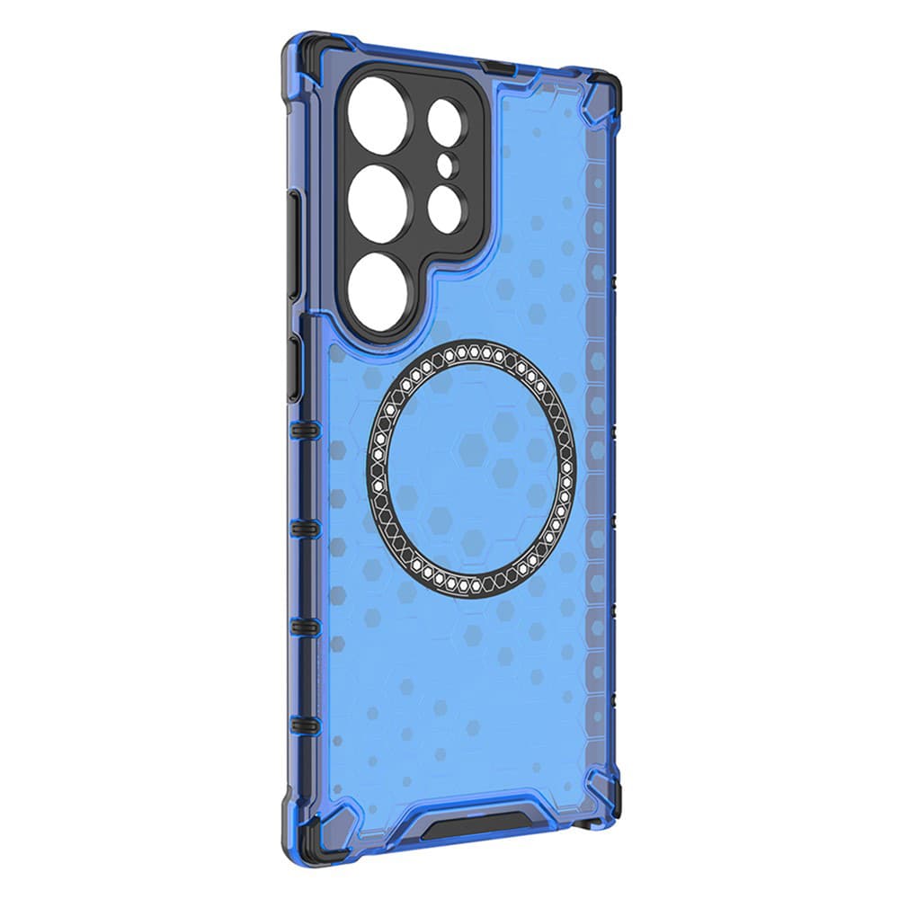 Techsuit - HoneyComb Shield MagSafe - Samsung Galaxy S24 Ultra - modrá - náhled 3