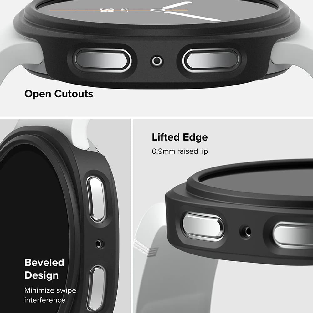 Ringke 2ks Slim pouzdro Samsung Galaxy Watch8 44mm čiré matně černé - náhled 3