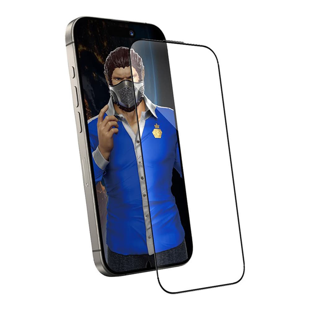 Blueo Anti-Dust HD sklo s aplikátorem Pro iPhone 13 13 Pro 14 16e černé - náhled 3