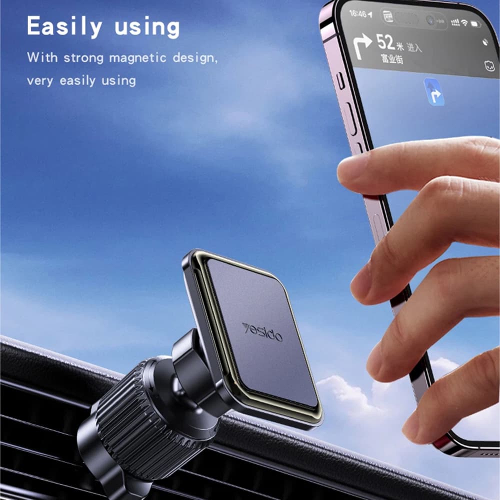 Yesido Car Holder C245 Magnetický do ventilace vylepšený klip černý - náhled 3