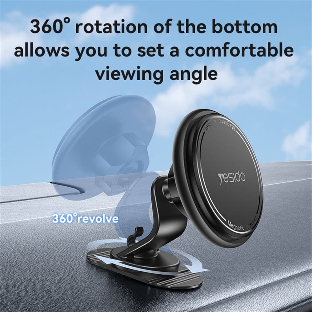 Yesido Car Holder C220 Magnetický do ventilace s organizérem kabelů černý - náhled 3