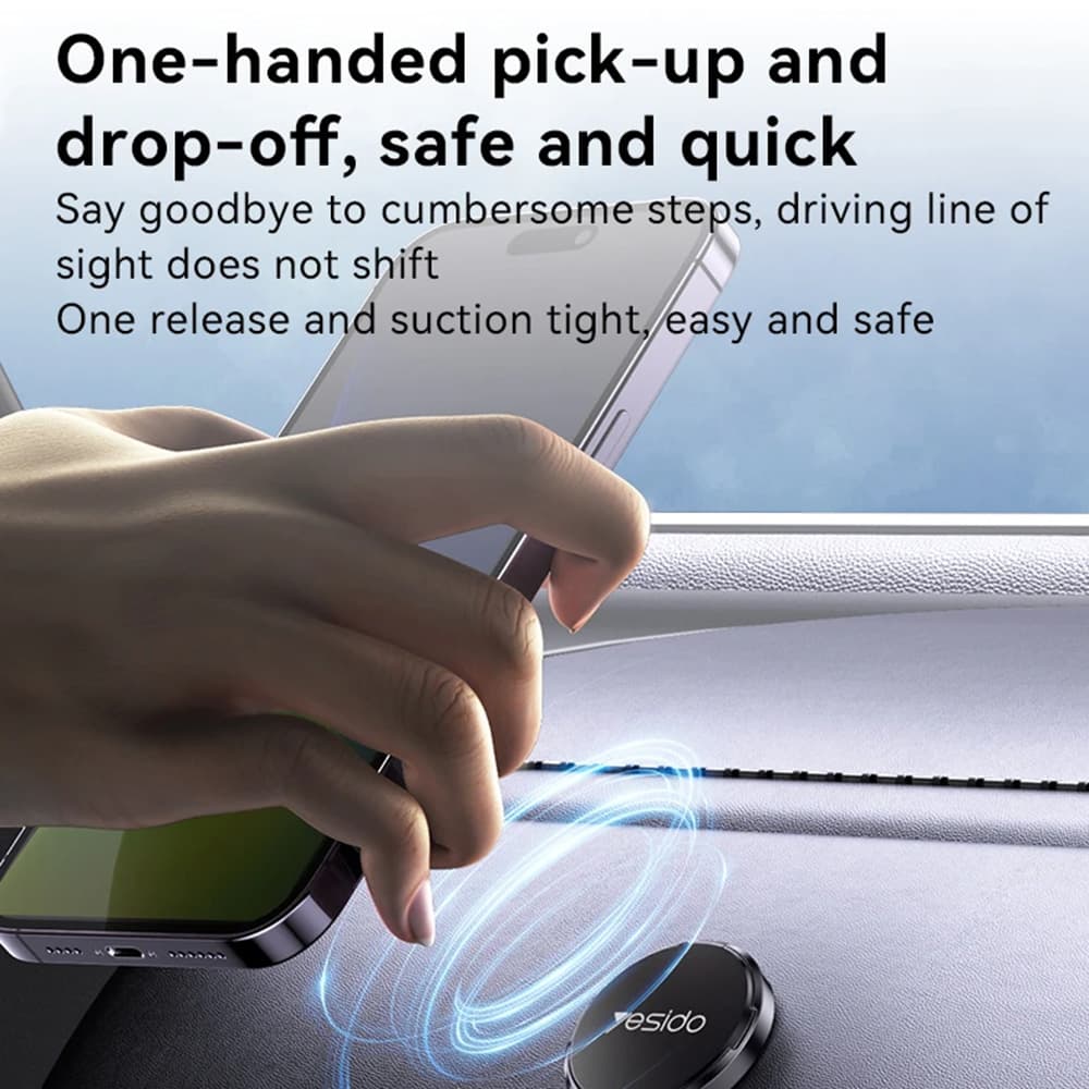 Yesido Mini Car Holder C211 Magnetický na palubní desku s lepidlem černý - náhled 3