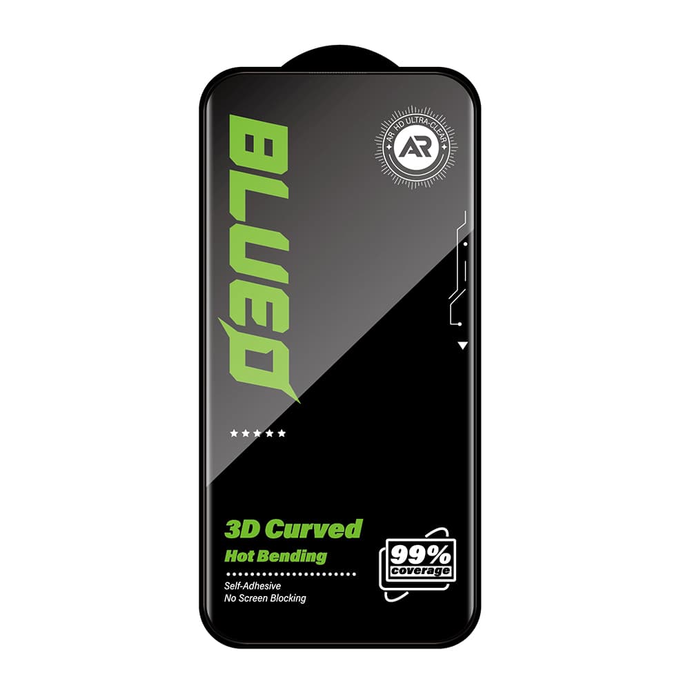 Blueo 3D ochranné sklo na iPhone 16 Pro černé - náhled 3