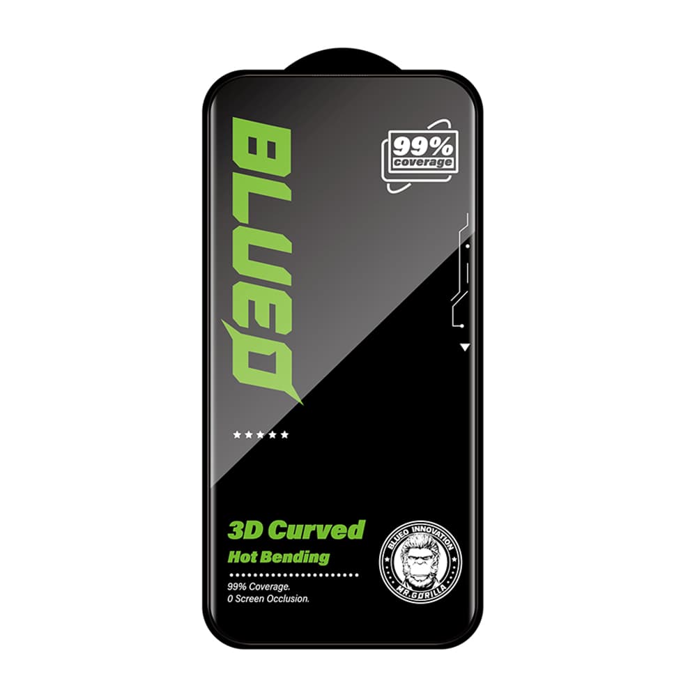 Blueo 3D Full Display zakřivené HD sklo iPhone 16 Pro černé - náhled 3