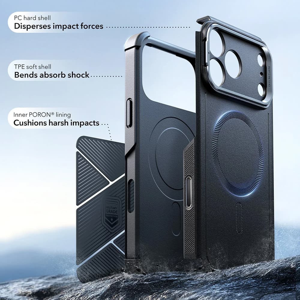 ESR Cyber Armor Kickstand pro iPhone 17 Pro černý - náhled 3